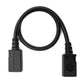 SYSTEM-S USB 2.0 Kabel 27 cm Micro B Buchse zu Buchse in Schwarz