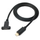 SYSTEM-S USB 3.1 Kabel 100 cm Typ C Stecker zu Buchse Schraube in Schwarz