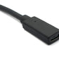 SYSTEM-S USB 3.1 Kabel 100 cm Typ C Stecker zu Buchse Schraube Adapter in Schwarz