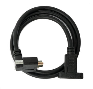 SYSTEM-S USB 3.1 Gen 2 100W Kabel 60 cm Typ C Stecker zu Buchse Schraube Winkel Adapter