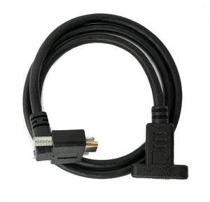 Cable USB 3.1 Gen 2 100W 60cm Tipo C Adaptador de ángulo de tornillo macho a hembra