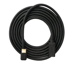 SYSTEM-S USB 3.1 U Turn 1.8 m cable type C male to female 360° angle in black