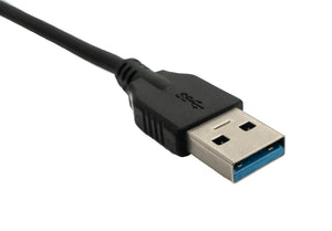 SYSTEM-S USB 3.1 Kabel 300 cm Typ C Stecker zu 3.0 Typ A Stecker in Schwarz