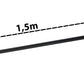 SYSTEM-S Cinch 2 RCA Kabel 1,5 m Stecker zu Stecker Stereo AV in Schwarz