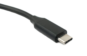 SYSTEM-S USB 3.1 Kabel 100 cm Typ C Stecker zu Stecker Winkel Adapter in Schwarz