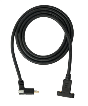 SYSTEM-S USB 3.1 Gen 2 100W Kabel 100 cm Typ C Stecker zu Buchse Schraube Winkel Adapter