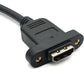 SYSTEM-S HDMI 1.4 Kabel 50 cm Typ A Stecker zu Stecker Schraube Winkel in Schwarz