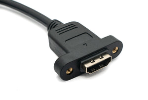 Cavo HDMI 1.4 da 50 cm tipo A adattatore maschio-maschio con angolo di vite in nero