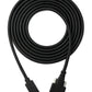 SYSTEM-S USB 3.1 Kabel 2 m Typ C Stecker zu Buchse Schraube Adapter in Schwarz