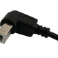 Câble USB 2.0 100 cm adaptateur coudé type B mâle vers A mâle en noir