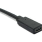 SYSTEM-S USB 3.1 Kabel 200 cm Typ C Stecker zu Buchse Schraube Winkel in Schwarz
