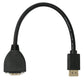 SYSTEM-S HDMI 1.4 cable 25 cm Type A male to male screw in black