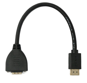 Cavo HDMI 1.4 da 25 cm tipo A adattatore maschio-maschio a vite in nero