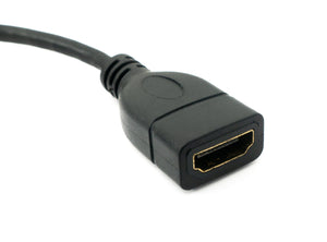 Cavo HDMI 1.4 da 20 cm femmina a micro maschio adattatore angolare in nero