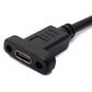 SYSTEM-S USB 3.1 Kabel 30 cm Typ C Stecker zu Buchse Schraube Adapter in Schwarz