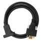 SYSTEM-S USB 3.1 Gen 2 Kabel 60 cm Typ C Stecker zu Buchse Schraube in Schwarz