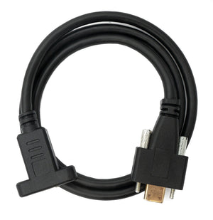 SYSTEM-S USB 3.1 Gen 2 Kabel 60 cm Typ C Stecker zu Buchse Schraube Adapter in Schwarz