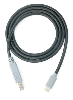 SYSTEM-S USB 3.1 Kabel 100 cm Typ C Stecker zu 2.0 Typ B Stecker Adapter in Schwarz