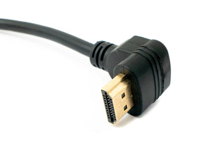 Cavo HDMI 1.4 Adattatore angolare a vite da 30 cm maschio a femmina in nero