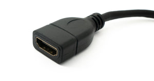 Cavo HDMI 1.4 adattatore da 20 cm femmina a micro maschio in nero