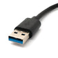 Adaptador NVME M-key M.2 NGFF hembra a cable USB 3.0 Tipo A SSD en negro