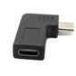 Adaptador USB 3.1 SYSTEM-S Tipo C Hembra a 2.0 Micro B Macho Ángulo - Derecho