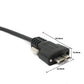 SYSTEM-S USB 3.0 Kabel 30 cm Micro B Stecker zu Typ A Stecker Schraube in Schwarz