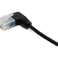 SYSTEM-S LAN Kabel 25 cm RJ45 8P8C STP Cat6 Stecker zu Stecker Winkel Schwarz