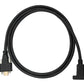 SYSTEM-S USB 3.1 Gen 2 Kabel 100 cm Typ C Stecker zu Buchse Schraube in Schwarz