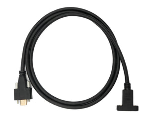 SYSTEM-S USB 3.1 Gen 2 Kabel 100 cm Typ C Stecker zu Buchse Schraube Adapter in Schwarz