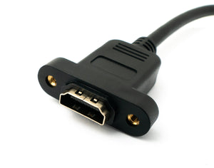 Cavo HDMI 1.4 Adattatore angolare a vite da 30 cm maschio a femmina in nero