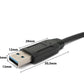 SYSTEM-S USB 3.0 Kabel 30 cm Micro B Stecker zu Typ A Stecker Schraube Winkel in Schwarz