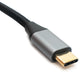 SYSTEM-S 3in1 Adapter DP 1.4 Buchse & 2x USB 3.1 Typ C Buchse zu Typ C Stecker Kabel Grau