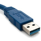 SYSTEM-S USB 3.0 Kabel 3 m Typ B Stecker zu Typ A Stecker Winkel in Blau