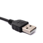 SYSTEM-S USB 2.0 Kabel 200 cm Typ A Stecker zu Micro B Stecker Spirale Winkel in Schwarz