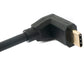 SYSTEM-S USB 3.1 Kabel 50 cm Typ C Stecker zu Buchse Schraube Winkel in Schwarz