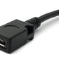 Cable USB 3.1 SYSTEM-S de 30 cm Tipo C macho a 2.0 Micro B hembra ángulo 180° en negro
