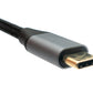 Adaptateur 3 en 1 prise Mini DP 1.4 & 2x prise USB 3.1 Type C vers prise Type C gris