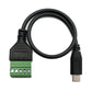 Cable SYSTEM-S USB 3.1 30cm Adaptador conector tipo C macho a PCB 5 pines negro