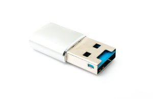 SYSTEM-S SD Karte Adapter Micro SD zu USB 3.0 Typ A Buchse Kabel Memory Card Reader Grau