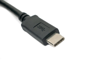 SYSTEM-S USB 3.1 Kabel 3 m Typ C Stecker zu Stecker Adapter in Schwarz