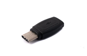 SYSTEM-S USB 3.1 adapter type C female to male cable in black