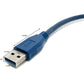 SYSTEM-S USB 3.0 Kabel 180 cm Typ A Stecker zu Buchse in Blau