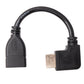 SYSTEM-S HDMI 1.4 Kabel 15 cm Standard Stecker zu Buchse Winkel Adapter in Schwarz