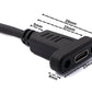 SYSTEM-S USB 3.1 Kabel 60 cm Typ C Stecker zu Buchse Schraube Winkel Adapter in Schwarz