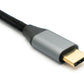 3-in-1 adapter VGA DB-15 female & 2x USB 3.1 Type C female to Type C male in gray