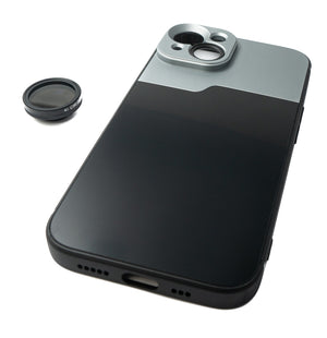 SYSTEM-S CPL Filter Circular Polarizer Linse mit Hülle in Schwarz für iPhone 13