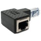 SYSTEM-S LAN adapter RJ45 plug to socket angle Ethernet adapter cable in black