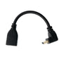SYSTEM-S HDMI 1.4 cable 15 cm standard plug to socket angle adapter in black