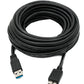 SYSTEM-S USB 3.0 Kabel 8 m Micro B Stecker zu A Stecker in Schwarz